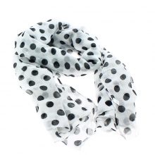 Écharpe chic imprimée de pois