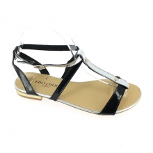 Sandales noires avec brides fines