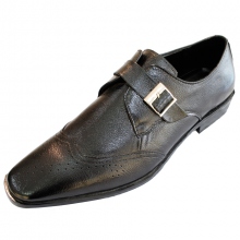 Chaussures en cuir pour homme avec bride bouclé dessus