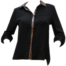 Chemise femme avec empiècement serpent