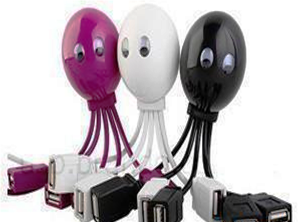 Octopus USB HUb : une forme originale de poulpe (possède 4 ports) ref  zzb75505