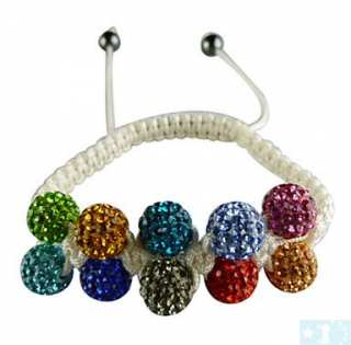  Grossiste, fournisseur et fabricant CB22/bracelet feminin compose de 10 boules de crystale multicolores 