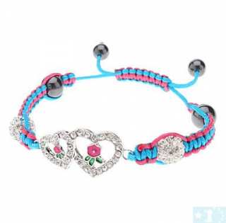 Grossiste, fournisseur et fabricant  CB39/bracelet avec petit coeur en crystaux et macrame