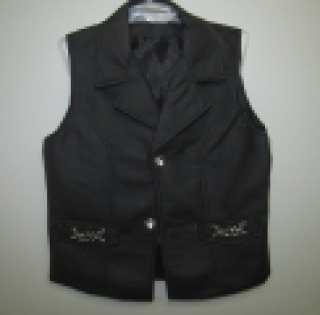 GILET NOIR EN SIMILI - ref.3157