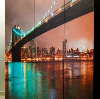 ARMOIRE 3 PORTES IMPRIMÉES NEW-YORK 76 EUROS HT