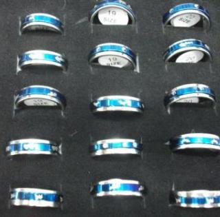 LOT 50 BAGUES ACIER INOXYDABLE BGA41