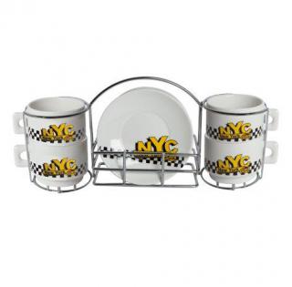NYEXPS1 : SET DE 4 TASSES SOUS TASSES EXPRESSO Prix : 1.80€
