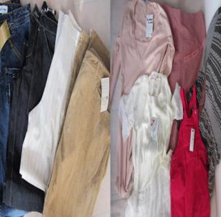 Pantalons, jeans, robes, jupes, chemises, tee-shirt...