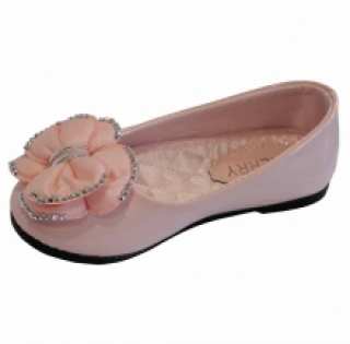 Jolies ballerines fille ornées de nœuds à strass