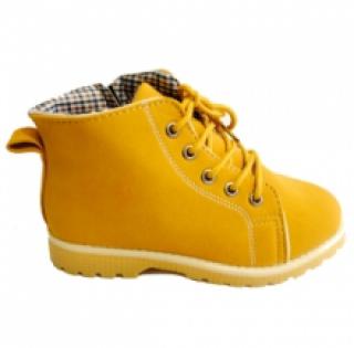 Bottines avec lacets à 5 œillets et zip côté pour enfant