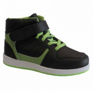 Baskets montantes bicolores avec perforations