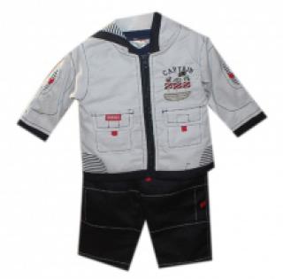 Ensemble deux pièces motif bateau pour bébé garçon