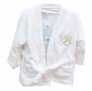 Peignoir polaire bébé avec motif brodé