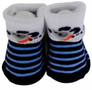 Chaussons bébé à rayures