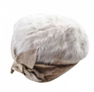 Béret femme avec fourrure