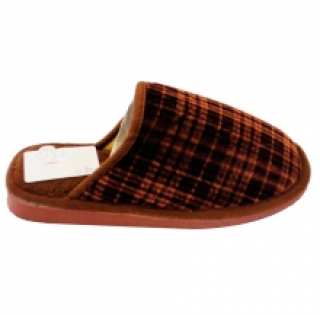 Pantoufles homme imprimées carreaux