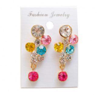 Boucles d'oreilles ornées de pierres précieuses