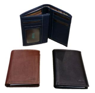 Portefeuille en cuir avec plusieurs compartiments