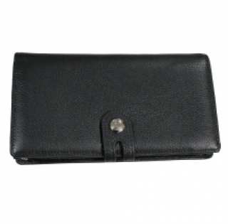 Portefeuille en cuir avec compartiment zippé