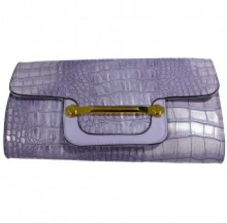 Pochette enveloppe en crocodile