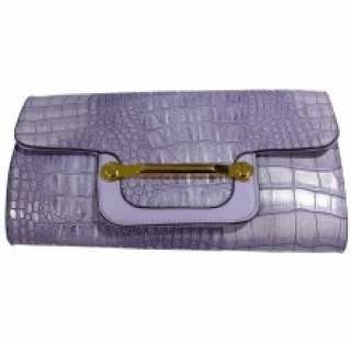 Pochette enveloppe en crocodile