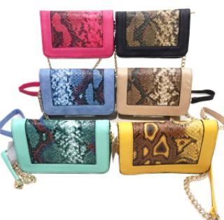 Sac à bandoulière besace reptile