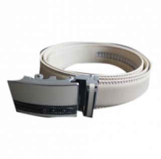 Ceinture beige en cuir avec boucle fantaisie