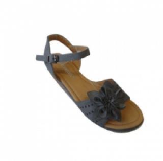 Sandale compensée en paille femme