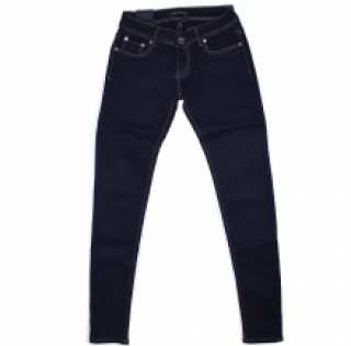 Jeans slim bleu foncé avec poches ornées de motif Union Jack