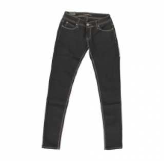 Jeans slim noir avec couture contrastante