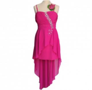 Robe de soirée ornée de cristaux avec écharpe