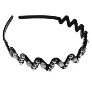 Serre-tête avec perles et strass