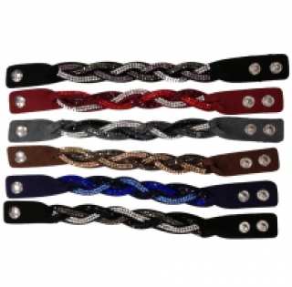 Bracelet tresse incrusté de strass
