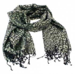 Écharpe léopardée à franges