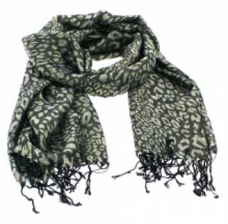 Écharpe léopardée à franges