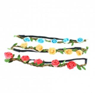Joli bandeau élastiqué décoré de roses