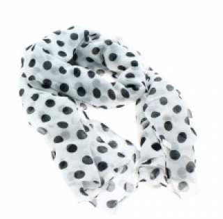 Écharpe chic imprimée de pois