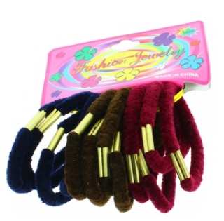 Élastique doux pour cheveux avec embout doré