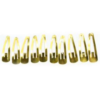 Pince à cheveux clic-clac dorée