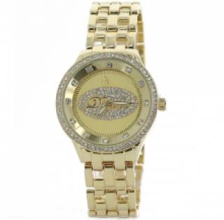 Montre métal femme sertie de strass