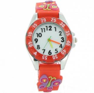 Montre enfant avec motif papillon