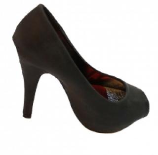 Escarpins noires avec bout ouvert