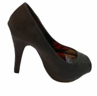 Escarpins noires avec bout ouvert