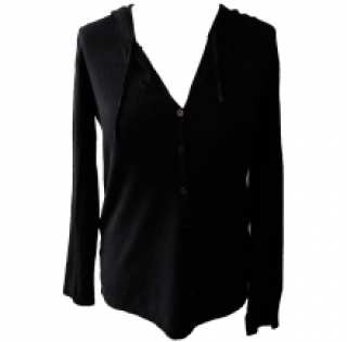 Gilet à capuche avec boutonnage