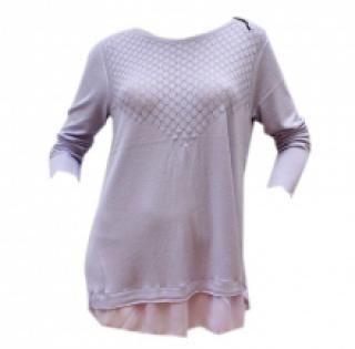 Pull avec motif écaille et ouverture au dos