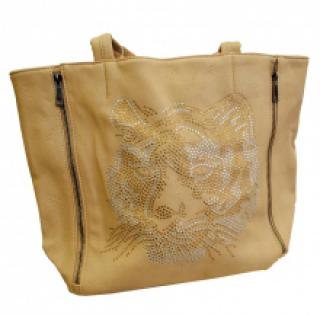 Sac à main imprimé tigre strass