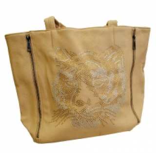 Sac à main imprimé tigre strass