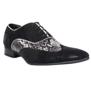 Chaussures de ville bicolores reptiles pour homme
