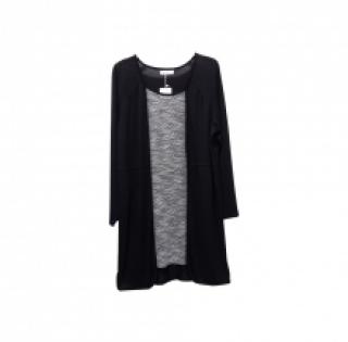 Pull grande taille femme avec doublure et empiècement en voile