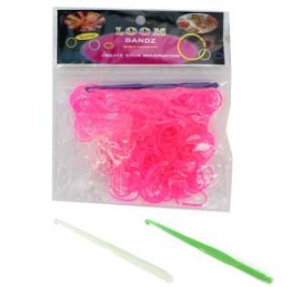 Élastique rose à tisser